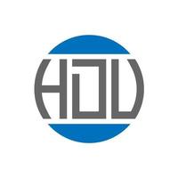 hdu lettera logo design su bianca sfondo. hdu creativo iniziali cerchio logo concetto. hdu lettera design. vettore