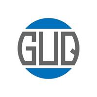 guq lettera logo design su bianca sfondo. guq creativo iniziali cerchio logo concetto. guq lettera design. vettore