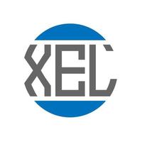 xel lettera logo design su bianca sfondo. xel creativo iniziali cerchio logo concetto. xel lettera design. vettore