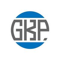 gkp lettera logo design su bianca sfondo. gkp creativo iniziali cerchio logo concetto. gkp lettera design. vettore