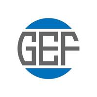 gef lettera logo design su bianca sfondo. gef creativo iniziali cerchio logo concetto. gef lettera design. vettore