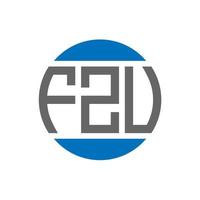fzv lettera logo design su bianca sfondo. fzv creativo iniziali cerchio logo concetto. fzv lettera design. vettore