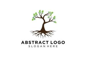 verde albero logo design naturale e astratto foglia. vettore