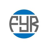 FYR lettera logo design su bianca sfondo. FYR creativo iniziali cerchio logo concetto. FYR lettera design. vettore