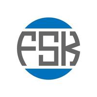 fsk lettera logo design su bianca sfondo. fsk creativo iniziali cerchio logo concetto. fsk lettera design. vettore