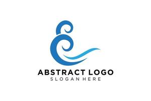 astratto acqua onda spruzzo logo simbolo e icona design. vettore