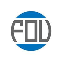 fov lettera logo design su bianca sfondo. fov creativo iniziali cerchio logo concetto. fov lettera design. vettore
