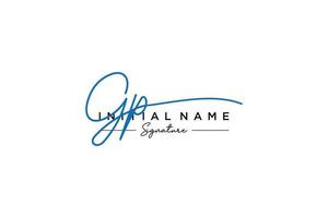 iniziale gp firma logo modello vettore. mano disegnato calligrafia lettering vettore illustrazione.