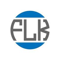 flk lettera logo design su bianca sfondo. flk creativo iniziali cerchio logo concetto. flk lettera design. vettore