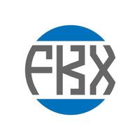 fkx lettera logo design su bianca sfondo. fkx creativo iniziali cerchio logo concetto. fkx lettera design. vettore