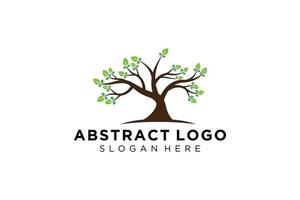 verde albero logo design naturale e astratto foglia. vettore