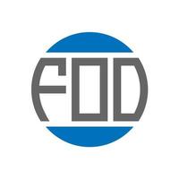 foo lettera logo design su bianca sfondo. foo creativo iniziali cerchio logo concetto. foo lettera design. vettore