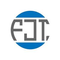 fjt lettera logo design su bianca sfondo. fjt creativo iniziali cerchio logo concetto. fjt lettera design. vettore