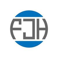 fjh lettera logo design su bianca sfondo. fjh creativo iniziali cerchio logo concetto. fjh lettera design. vettore