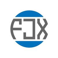 fjx lettera logo design su bianca sfondo. fjx creativo iniziali cerchio logo concetto. fjx lettera design. vettore