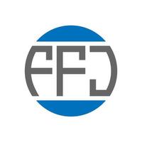 ffj lettera logo design su bianca sfondo. ffj creativo iniziali cerchio logo concetto. ffj lettera design. vettore
