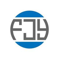 fjy lettera logo design su bianca sfondo. fjy creativo iniziali cerchio logo concetto. fjy lettera design. vettore