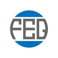 feq lettera logo design su bianca sfondo. feq creativo iniziali cerchio logo concetto. feq lettera design. vettore