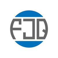 fjq lettera logo design su bianca sfondo. fjq creativo iniziali cerchio logo concetto. fjq lettera design. vettore