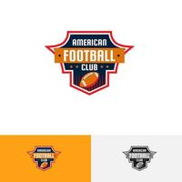 logo emblema americano calcio club palla simbolo blu distintivo con rosso schema colore vettore