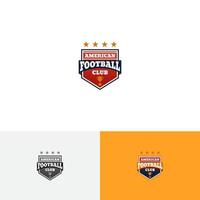 logo emblema americano calcio distintivo scudo con trofeo simbolo vettore