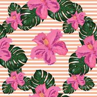 floreale esotico tropicale senza soluzione di continuità modello tropico hawaiano sfondo. botanico Stampa. moderno floreale sfondo vettore