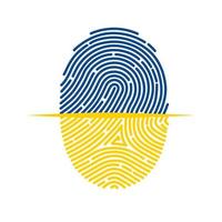 scansione impronta digitale, identificazione impronta digitale vettore logo