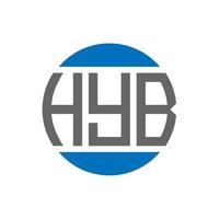 hyb lettera logo design su bianca sfondo. hyb creativo iniziali cerchio logo concetto. hyb lettera design. vettore