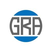 gra lettera logo design su bianca sfondo. gra creativo iniziali cerchio logo concetto. gra lettera design. vettore