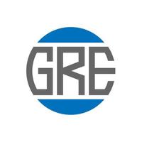 gre lettera logo design su bianca sfondo. gre creativo iniziali cerchio logo concetto. gre lettera design. vettore