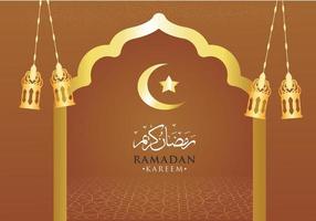 Ramadan celebrazione sfondo con Arabo calligrafia vettore