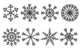 fiocco di neve schizzo mano disegno. nuovo anno simbolo, decorazione vettore