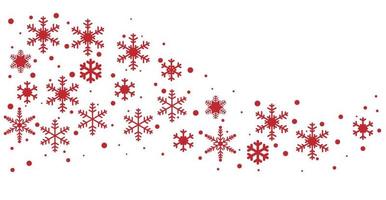 rosso Natale carta con fiocchi di neve. allegro Natale e contento nuovo anno. vettore