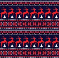 a maglia, pixel Natale e nuovo anno modello. lana maglieria maglione design. sfondo involucro carta tessile Stampa. eps 10 vettore