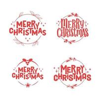 allegro Natale lettering design. natale vacanze decorazione distintivo. vettore