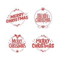 allegro Natale lettering design. natale vacanze decorazione distintivo. vettore