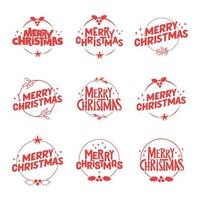 allegro Natale lettering design. natale vacanze decorazione distintivo. vettore