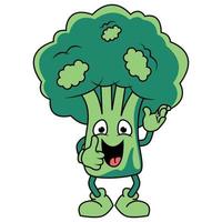 carino brocoli cartone animato illustrazione grafico vettore