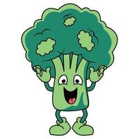 carino brocoli cartone animato illustrazione grafico vettore