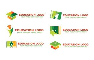 astratto formazione scolastica logo e simbolo collezione vettore