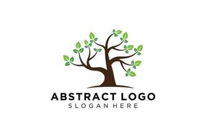 verde albero logo design naturale e astratto foglia. vettore