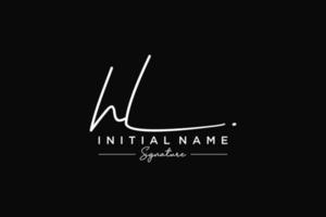 iniziale hl firma logo modello vettore. mano disegnato calligrafia lettering vettore illustrazione.