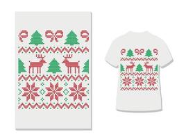 sposare Natale t camicia disegni modello. vettore grafico tipografico design per manifesto, etichetta, distintivo, logo, borse, adesivi, tende, manifesti, letto copertine, cuscini.