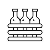 bottiglia vettore schema icona stile illustrazione. eps 10 file
