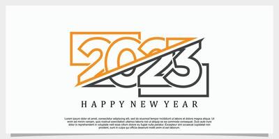 2023 contento nuovo anno logo design 2023 numero design modello vettore illustrazione