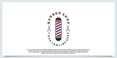 modello di progettazione del logo del negozio di barbiere vettore