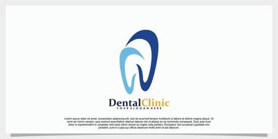 dentale clinica logo design modello illustrazione vettore