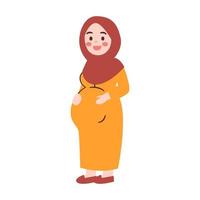illustrazione della donna incinta vettore