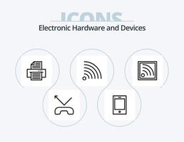 dispositivi linea icona imballare 5 icona design. . disco. . connessione vettore