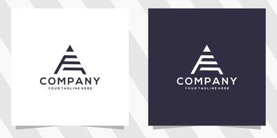 lettera fa af logo design vettore